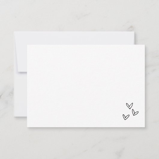 Eenvoudige hand getrokken eigenzinnige grillige br RSVP kaartje (Achterkant)