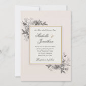  Eenvoudige Hand getrokken Floral Christelijke Bru Kaart (Voorkant)