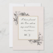  Eenvoudige Hand getrokken Floral Christelijke Bru Kaart (Achterkant)