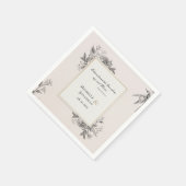  Eenvoudige Hand getrokken Floral Christelijke Bru Servet (Hoek)