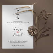 Eenvoudige hand getrokken hart de bruiloft van uit kaart