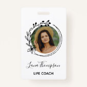 Eenvoudige hand getrokken krans profiel foto badge (Voorkant)