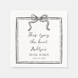 Eenvoudige Hand Getrokken Schoenen De Knoop Servet