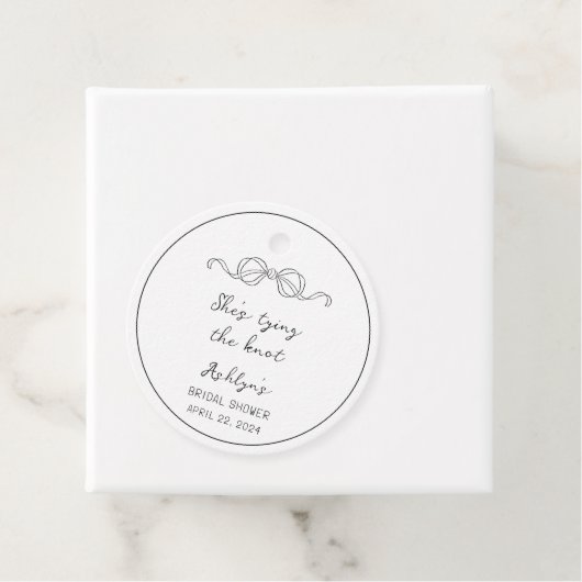 Eenvoudige Hand Getrokken Schoenen Het Knot Gift L Bedankjes Labels (In situ)