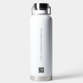 Eenvoudige handelsbeurs groot bedrijfslogo QR-code Waterfles (Achterkant)