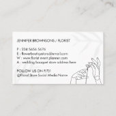Eenvoudige handen bloeiend kruidenapotheek visitekaartje (Achterkant)