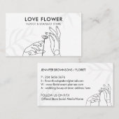 Eenvoudige handen bloeiend kruidenapotheek visitekaartje (Voorkant / Achterkant)