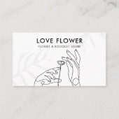 Eenvoudige handen bloeiend kruidenapotheek visitekaartje (Voorkant)