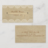 Eenvoudige handgemaakte bijtende draagtas, kant visitekaartje (Voorkant / Achterkant)