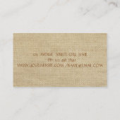 Eenvoudige handgemaakte bijtende draagtas, kant visitekaartje (Achterkant)