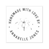 Eenvoudige handgemaakte botanische zelfinkeping st  zelfinktende stempel (Design)