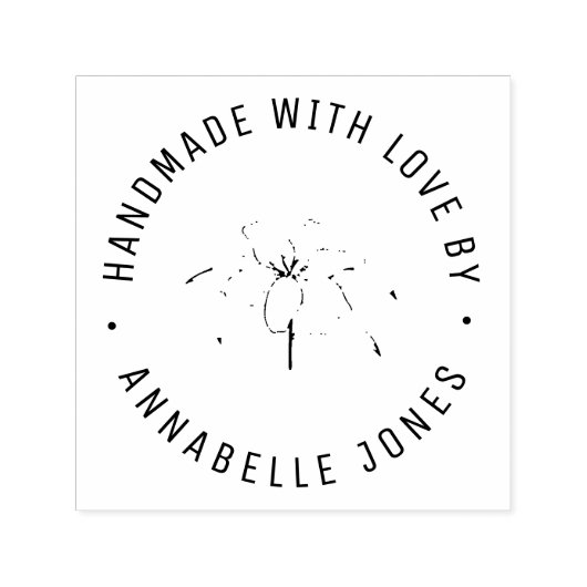 Eenvoudige handgemaakte botanische zelfinkeping st zelfinktende stempel (Design)