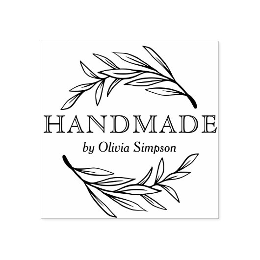 Eenvoudige handgemaakte kleine zakelijke rubbersts rubberstempel (Afrduk)