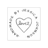 Eenvoudige handgemaakte met liefde hart aangepaste rubberstempel (Afrduk)