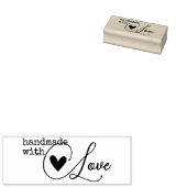 Eenvoudige handgemaakte met liefde hart eenvoudig rubberstempel (Gestempeld)