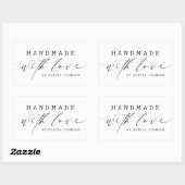 Eenvoudige handgemaakte met liefde script business rechthoekige sticker (Vel)