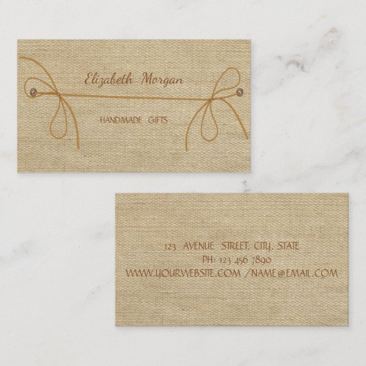 Eenvoudige, handgemaakte Rustige Visitekaartje (Voorkant / Achterkant)