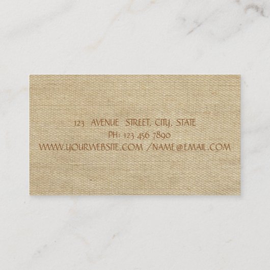 Eenvoudige, handgemaakte Rustige Visitekaartje (Achterkant)