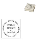 Eenvoudige Handgemaakte Schelp Met Liefde Rubberstempel (Gestempeld)