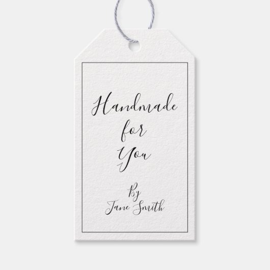 Eenvoudige handgemaakte voor u cadeaulabel (Voorkant)