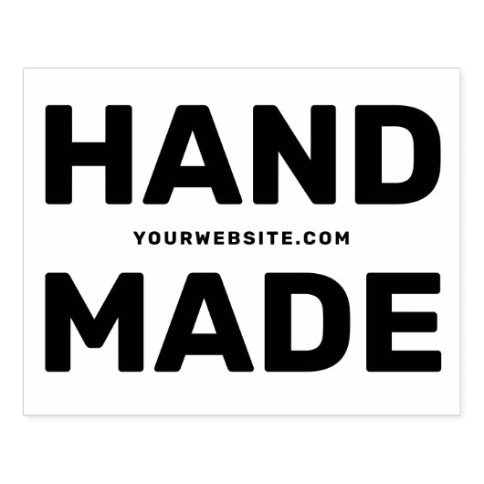 Eenvoudige Handgemaakte Website Naam Rubber Wood A Rubberstempel (Afrduk)