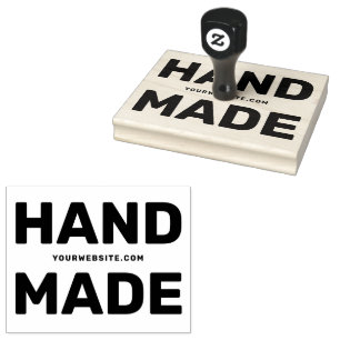 Eenvoudige handgemaakte website naam rubberen hout rubberstempel