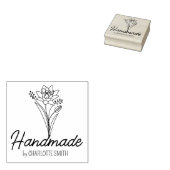 Eenvoudige handgemaakte Wildflower, Custom Rubberstempel (Gestempeld)