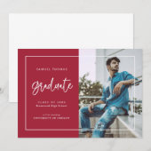 Eenvoudige handgeschreven aankondiging Afstuderen (Voorkant / Achterkant)