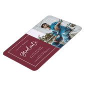 Eenvoudige handgeschreven aankondiging Afstuderen Magneet (Linkerzijde)