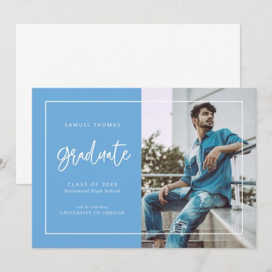 Eenvoudige handgeschreven aankondiging van het Afs (Voorkant / Achterkant)