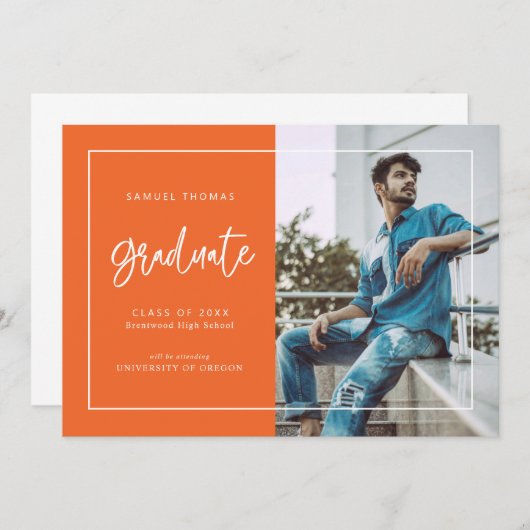 Eenvoudige handgeschreven aankondiging van het Afs (Voorkant / Achterkant)