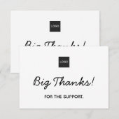Eenvoudige handgeschreven Big Bedankt met Logo bra (Voorkant / Achterkant)