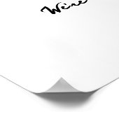 Eenvoudige handgeschreven grillige bruiloft welkom poster (Hoek)