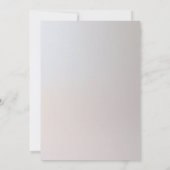 Eenvoudige handgeschreven kalligrafie glanzend zil kaart (Achterkant)