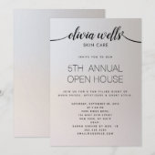 Eenvoudige handgeschreven kalligrafie glanzend zil kaart (Voorkant / Achterkant)