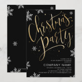 Eenvoudige handgeschreven kalligrafie kerstfeest kaart (Voorkant / Achterkant)