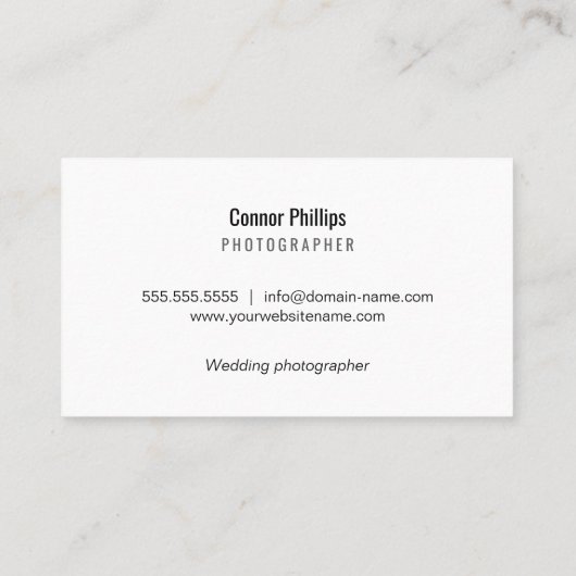 Eenvoudige handgeschreven kalligrafie van het Manu Visitekaartje (Achterkant)