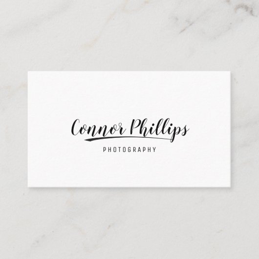 Eenvoudige handgeschreven kalligrafie van het Manu Visitekaartje (Voorkant)