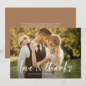 Eenvoudige Handgeschreven Liefde Bedankt Fotobruil (Voorkant / Achterkant)