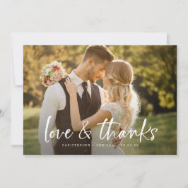 Eenvoudige Handgeschreven Liefde Bedankt Fotobruil
