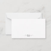 Eenvoudige handgeschreven minimalistisch grijs mon notitiekaartje (Achterkant)