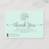 Eenvoudige handgeschreven minuten Klant Hartelijk  Visitekaartje (Voorkant)