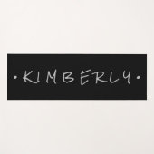 Eenvoudige handgeschreven naam grijs zwart yogamat (Voorkant (horizontaal))