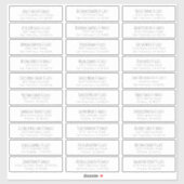 Eenvoudige Handgeschreven Namen van de Huwelijksga Sticker (Vel)