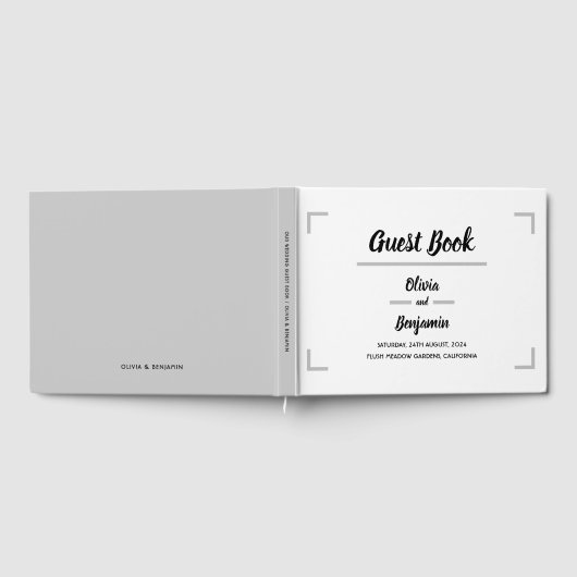 Eenvoudige handgeschreven script bruiloft gastenboek (Volledig)