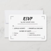 Eenvoudige handgeschreven script bruiloft RSVP kaartje (Voorkant)
