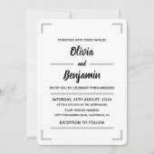 Eenvoudige handgeschreven script bruiloft uitnodig kaart (Voorkant)