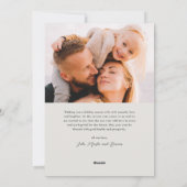 Eenvoudige handgeschreven script foto kerst feestdagenkaart (Achterkant)