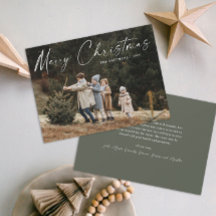 Eenvoudige handgeschreven script foto Kerstmis