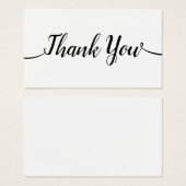Eenvoudige handgeschreven script kalligrafie dank  visitekaartje (Voorkant /achterkant)
